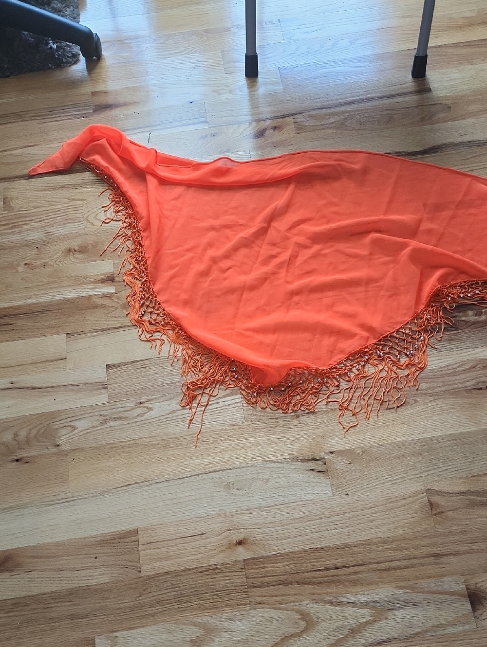 Rima Imar Orange Fringe Swim Coverup Beach Sarong